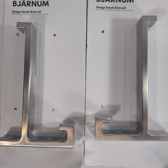 2x Ikea Bjarnum Aluminum Wall Hook Shelk Bracket 401.525.91 Sarah Gronvall NEW - Picture 5 of 9
